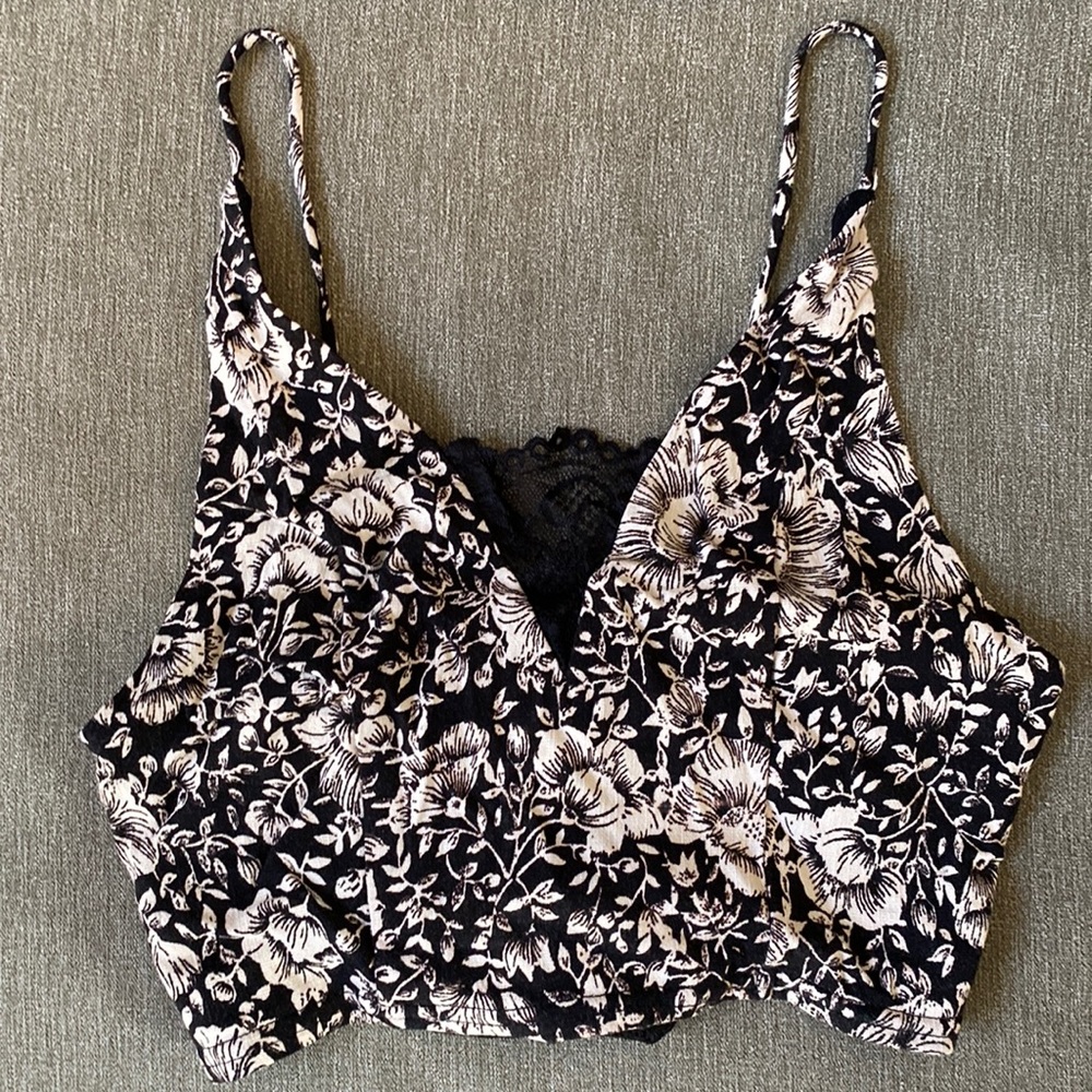 Free people floral crop top